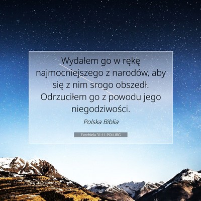 Ezechiela 31:11 POLUBG Obraz Wersetu Biblijnego
