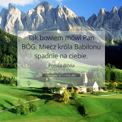 Ezechiela 32:11 POLUBG Obraz Wersetu Biblijnego