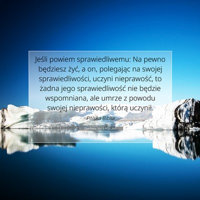 Ezechiela 33:13 POLUBG Obraz Wersetu Biblijnego