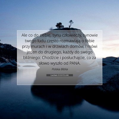 Ezechiela 33:30 POLUBG Obraz Wersetu Biblijnego