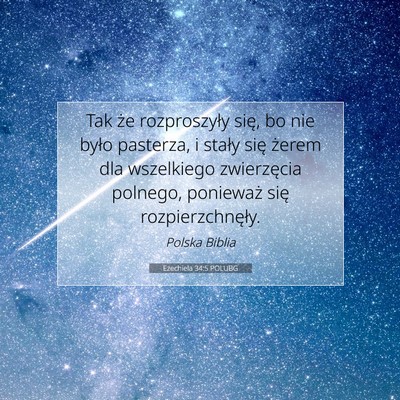 Ezechiela 34:5 POLUBG Obraz Wersetu Biblijnego