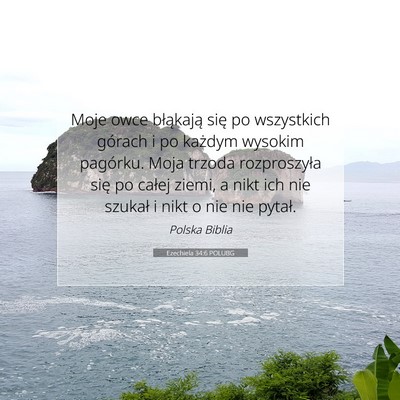 Ezechiela 34:6 POLUBG Obraz Wersetu Biblijnego