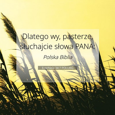 Ezechiela 34:7 POLUBG Obraz Wersetu Biblijnego