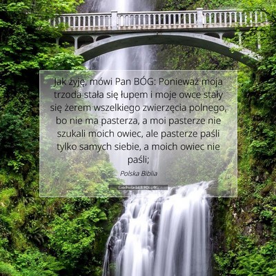 Ezechiela 34:8 POLUBG Obraz Wersetu Biblijnego