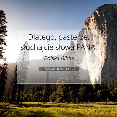 Ezechiela 34:9 POLUBG Obraz Wersetu Biblijnego