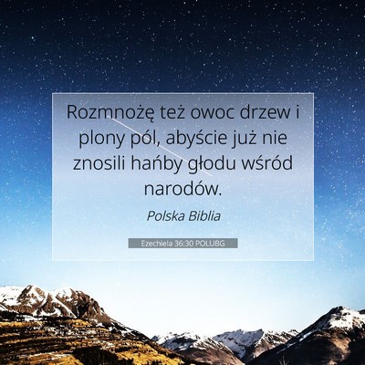 Ezechiela 36:30 POLUBG Obraz Wersetu Biblijnego