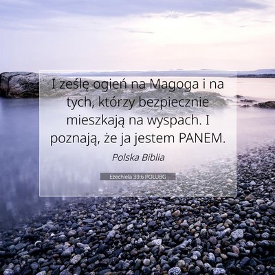 Ezechiela 39:6 POLUBG Obraz Wersetu Biblijnego