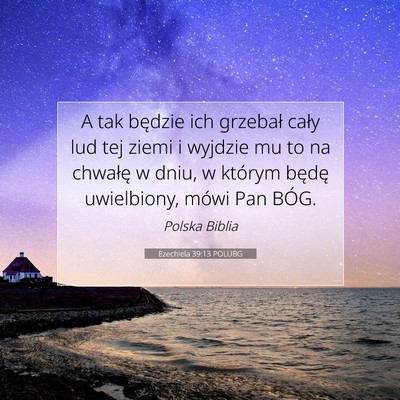 Ezechiela 39:13 POLUBG Obraz Wersetu Biblijnego