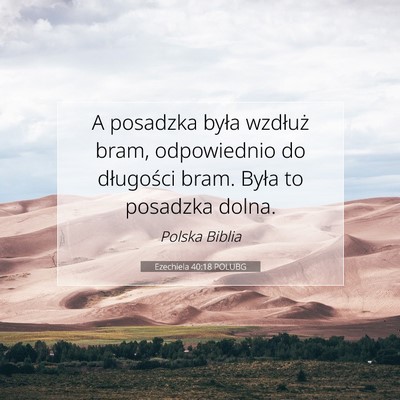 Ezechiela 40:18 Werset Biblijny Wyjaśniony