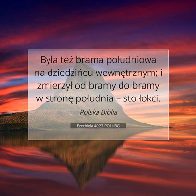 Ezechiela 40:27 POLUBG Obraz Wersetu Biblijnego