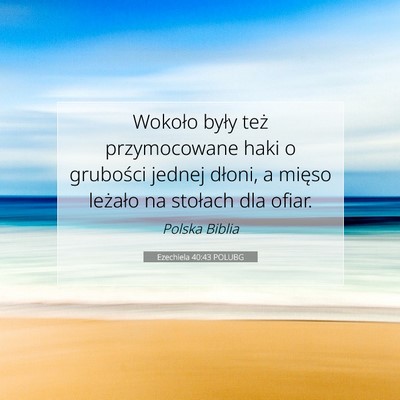 Ezechiela 40:43 Werset Biblijny Wyjaśniony