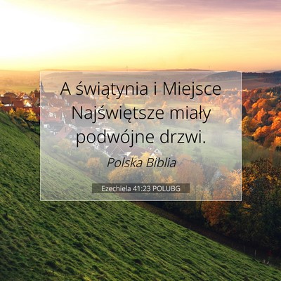 Ezechiela 41:23 POLUBG Obraz Wersetu Biblijnego