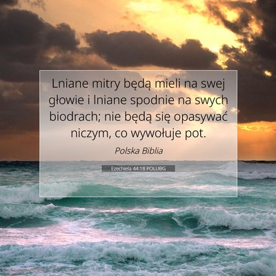 Ezechiela 44:18 POLUBG Obraz Wersetu Biblijnego
