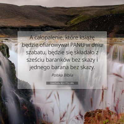 Ezechiela 46:4 POLUBG Obraz Wersetu Biblijnego