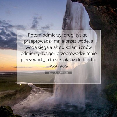 Ezechiela 47:4 POLUBG Obraz Wersetu Biblijnego