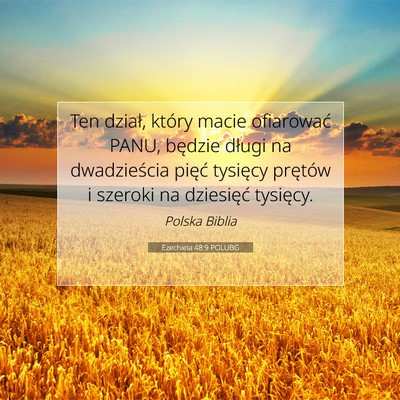 Ezechiela 48:9 POLUBG Obraz Wersetu Biblijnego