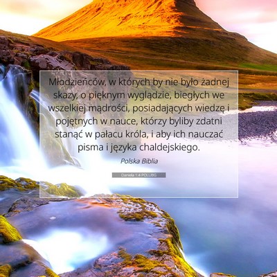 Daniela 1:4 POLUBG Obraz Wersetu Biblijnego