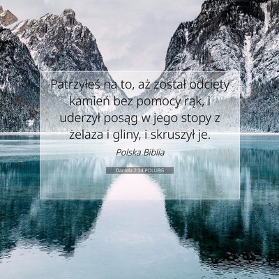 Daniela 2:34 POLUBG Obraz Wersetu Biblijnego