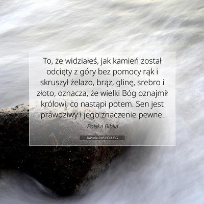 Daniela 2:45 POLUBG Obraz Wersetu Biblijnego