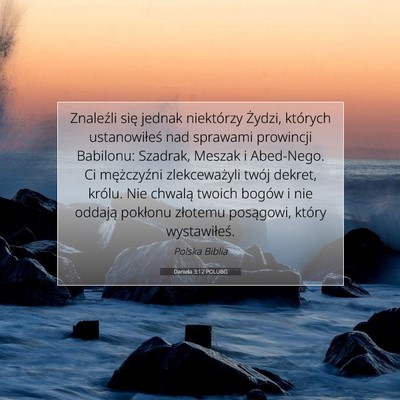 Daniela 3:12 POLUBG Obraz Wersetu Biblijnego