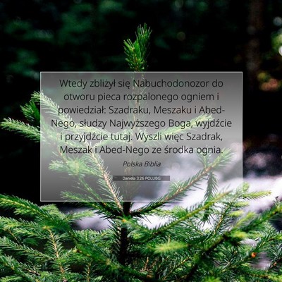 Daniela 3:26 POLUBG Obraz Wersetu Biblijnego