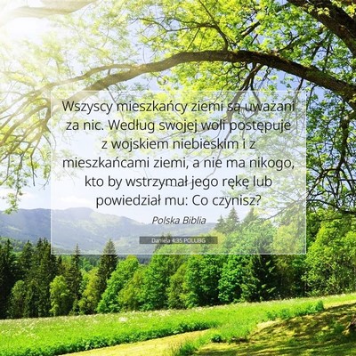 Daniela 4:35 POLUBG Obraz Wersetu Biblijnego