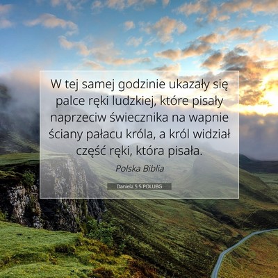 Daniela 5:5 POLUBG Obraz Wersetu Biblijnego