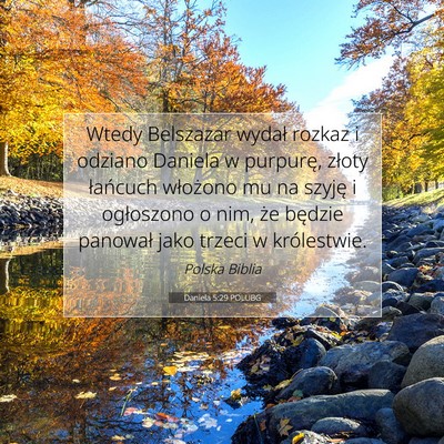 Daniela 5:29 POLUBG Obraz Wersetu Biblijnego
