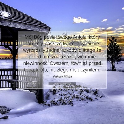 Daniela 6:22 POLUBG Obraz Wersetu Biblijnego