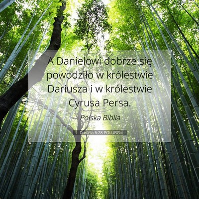 Daniela 6:28 POLUBG Obraz Wersetu Biblijnego