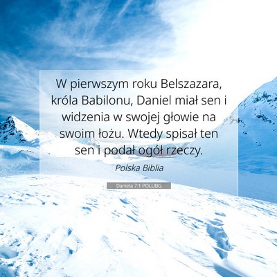 Daniela 7:1 POLUBG Obraz Wersetu Biblijnego