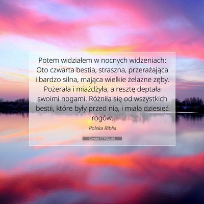 Daniela 7:7 POLUBG Obraz Wersetu Biblijnego