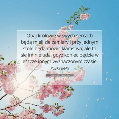 Daniela 11:27 POLUBG Obraz Wersetu Biblijnego