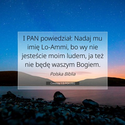 Ozeasza 1:9 POLUBG Obraz Wersetu Biblijnego