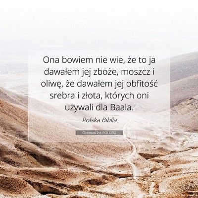 Ozeasza 2:8 POLUBG Obraz Wersetu Biblijnego