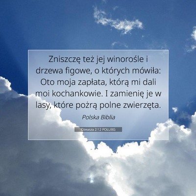 Ozeasza 2:12 POLUBG Obraz Wersetu Biblijnego