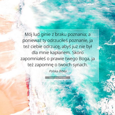Ozeasza 4:6 POLUBG Obraz Wersetu Biblijnego
