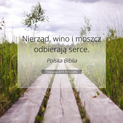 Ozeasza 4:11 POLUBG Obraz Wersetu Biblijnego