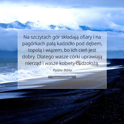 Ozeasza 4:13 POLUBG Obraz Wersetu Biblijnego