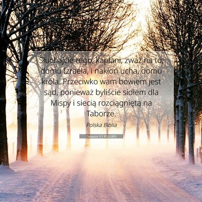 Ozeasza 5:1 POLUBG Obraz Wersetu Biblijnego