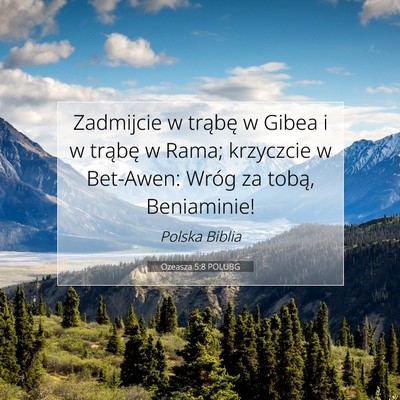 Ozeasza 5:8 POLUBG Obraz Wersetu Biblijnego