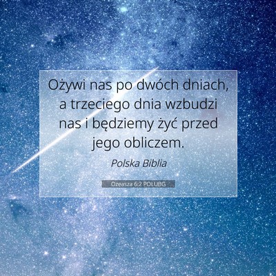 Ozeasza 6:2 POLUBG Obraz Wersetu Biblijnego