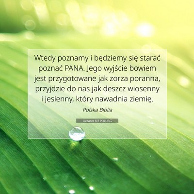 Ozeasza 6:3 POLUBG Obraz Wersetu Biblijnego
