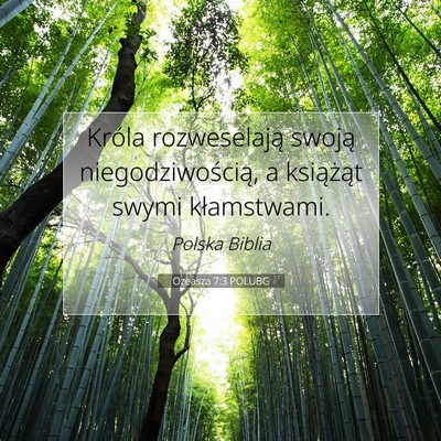 Ozeasza 7:3 POLUBG Obraz Wersetu Biblijnego