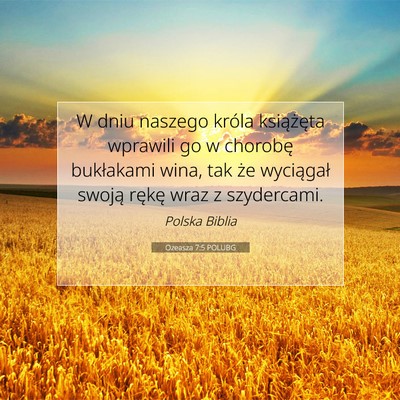 Ozeasza 7:5 POLUBG Obraz Wersetu Biblijnego