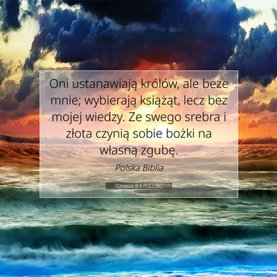 Ozeasza 8:4 POLUBG Obraz Wersetu Biblijnego