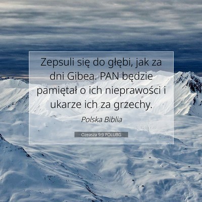 Ozeasza 9:9 POLUBG Obraz Wersetu Biblijnego