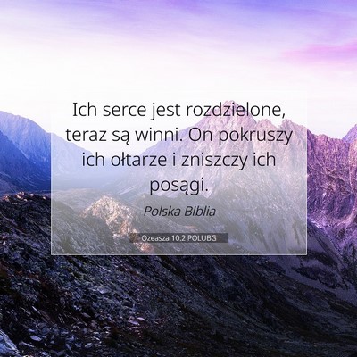 Ozeasza 10:2 POLUBG Obraz Wersetu Biblijnego