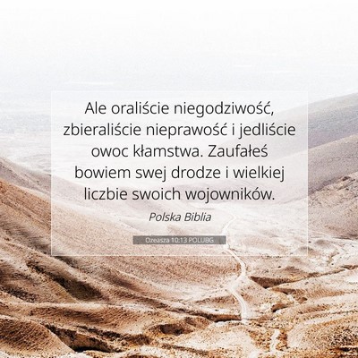 Ozeasza 10:13 POLUBG Obraz Wersetu Biblijnego