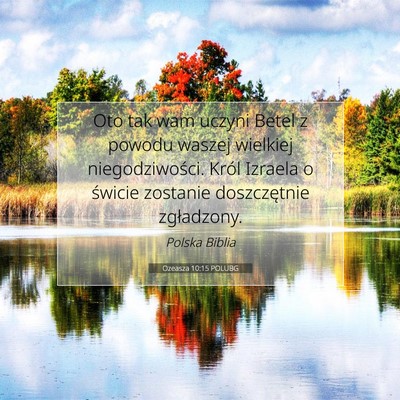 Ozeasza 10:15 POLUBG Obraz Wersetu Biblijnego